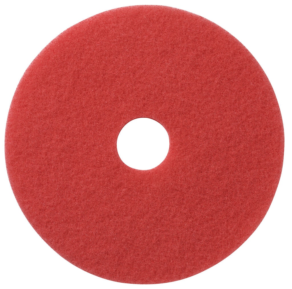 TASKI Americo Pad - Red 5x - 11" / 28 cm - Red - Buffing pad for daily cleaning and spray buffing