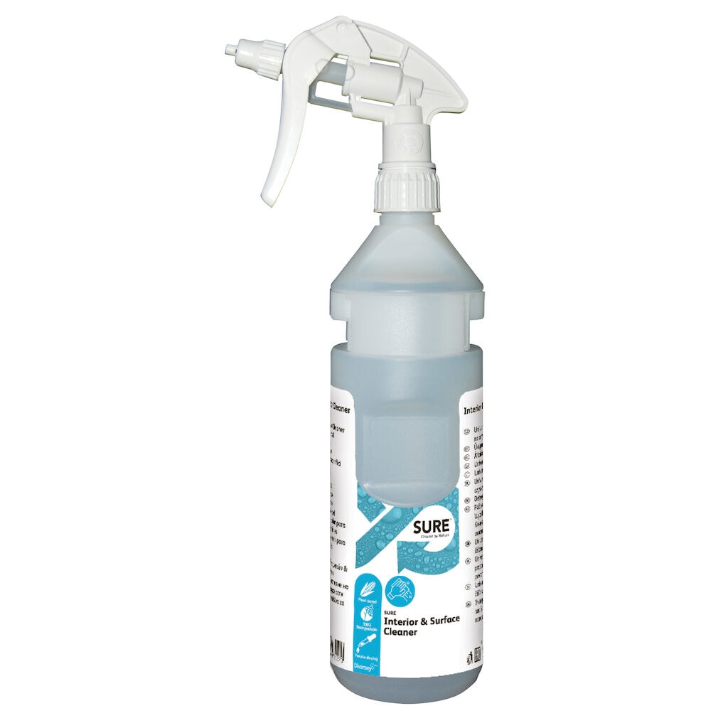 SURE Interior & Surface Cleaner Empty Bottlekit - 750ml 6x1pc - Spray bottle 750 ml canyon foam trigger white, empty for SURE Interior & Surface Cleaner