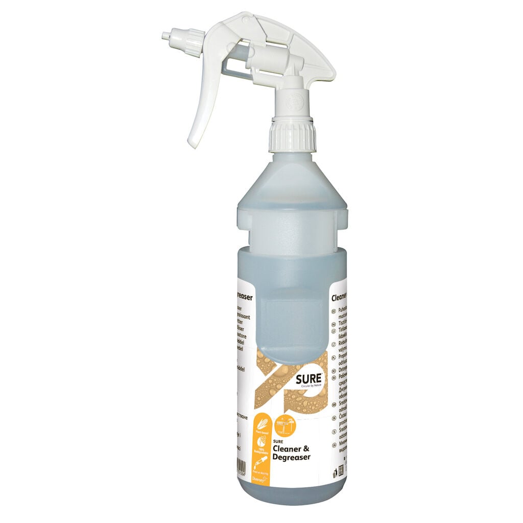 SURE Cleaner & Degreaser Empty Bottlekit - 750ml 6x1pc - Spray bottle 750 ml canyon foam trigger white, empty for SURE Cleaner & Degreaser