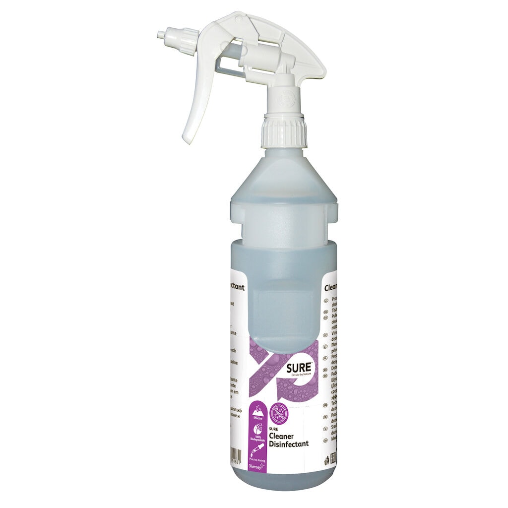 SURE Cleaner disinfectant Empty Bottlekit - 750ml 6x1pc - Spray bottle 750 ml canyon foam trigger white, empty for SURE Cleaner Disinfectant
