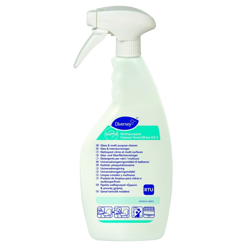 Suma Multipurpose Cleaner Empty Spraybottles 6x - Spray bottle 750 ml Opus trigger white, empty for Suma Multi D2.3