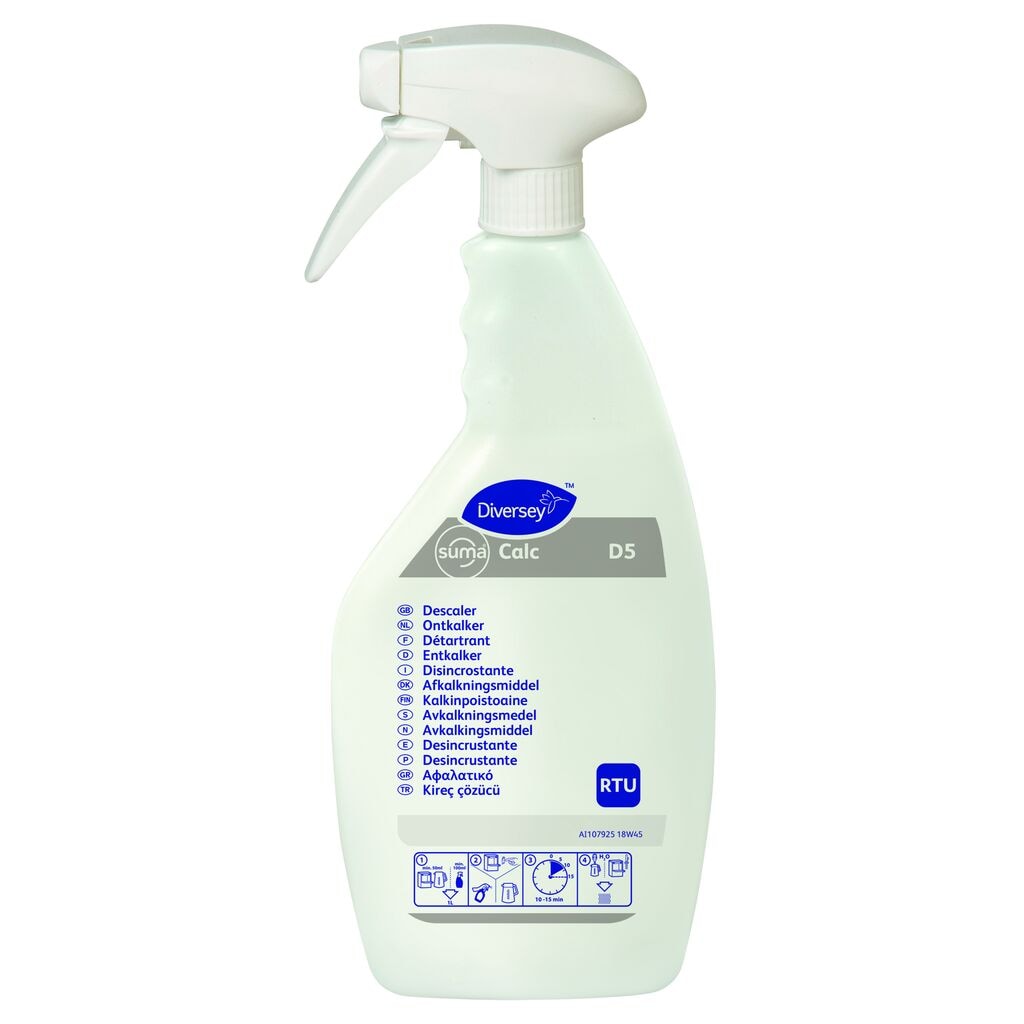 Suma Calc Empty Spraybottles 6x - Spray bottle 750 ml Opus trigger white, empty for Suma Calc D5