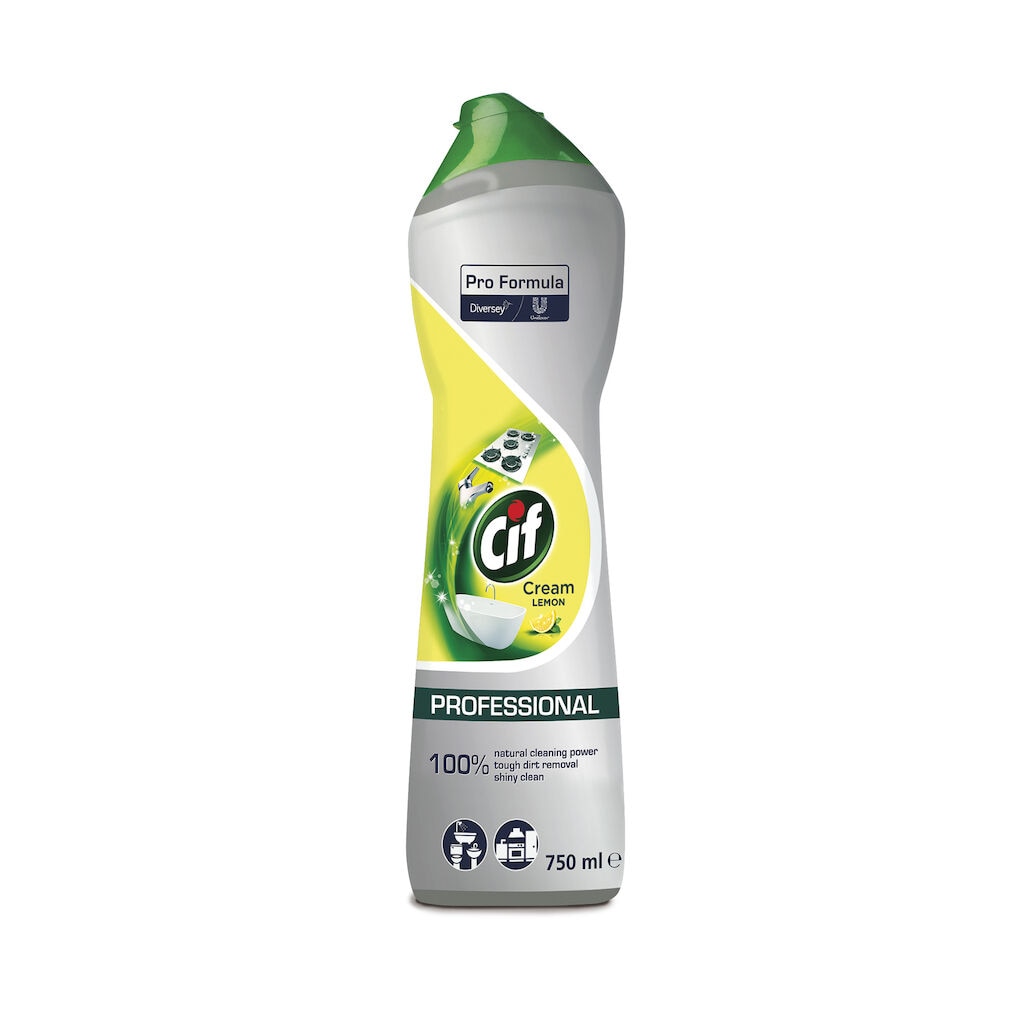 Cif Pro Formula Cream Lemon 8x0.75L - Hard surface cream cleaner