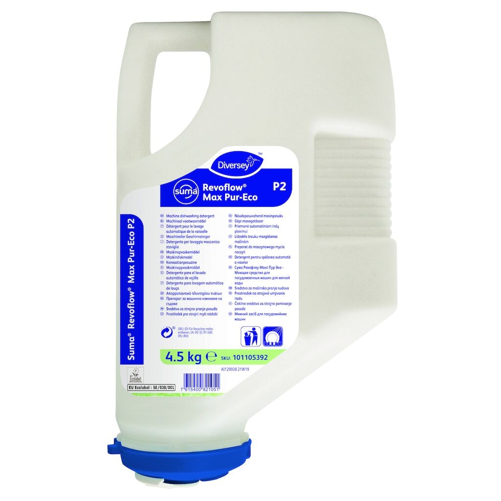 Suma Revoflow Max Pur-Eco P2 3x4.5kg - Mechanical ware washing detergent for soft water
