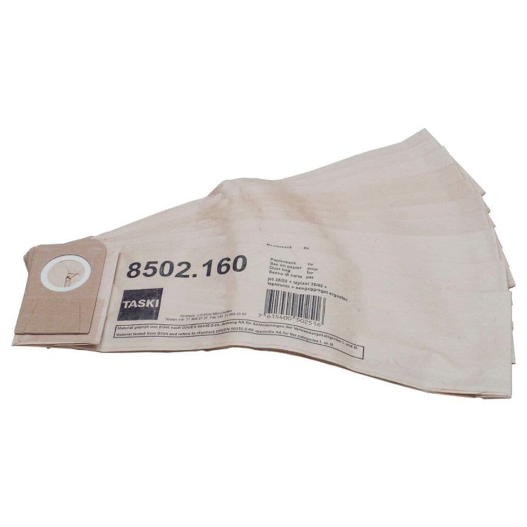 TASKI ergodisc/jet/tapi Double Filter Paper Dust Bags 1x10pc - Paper Bags