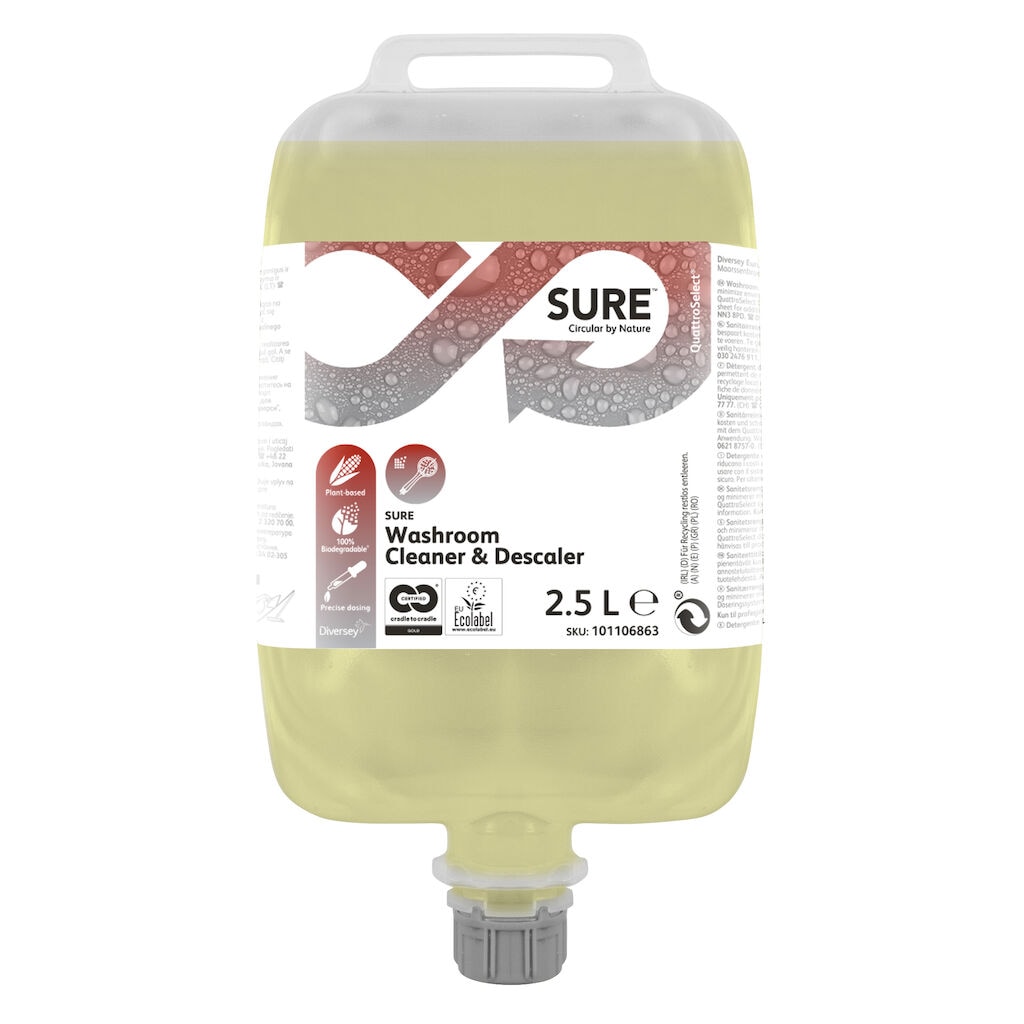 SURE Washroom Cleaner & Descaler QS 2x2.5L - Washroom cleaner & descaler in QuattroSelect®