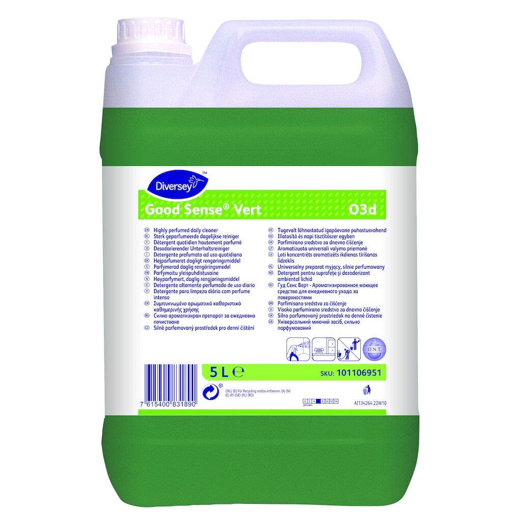Good Sense Vert O3d 2x5L - Highly perfumed daily cleaner