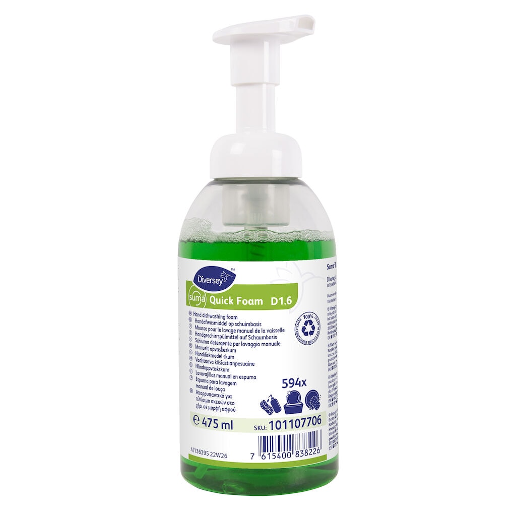 Suma Quick Foam D1.6 6x0.475L - Hand dishwashing foam