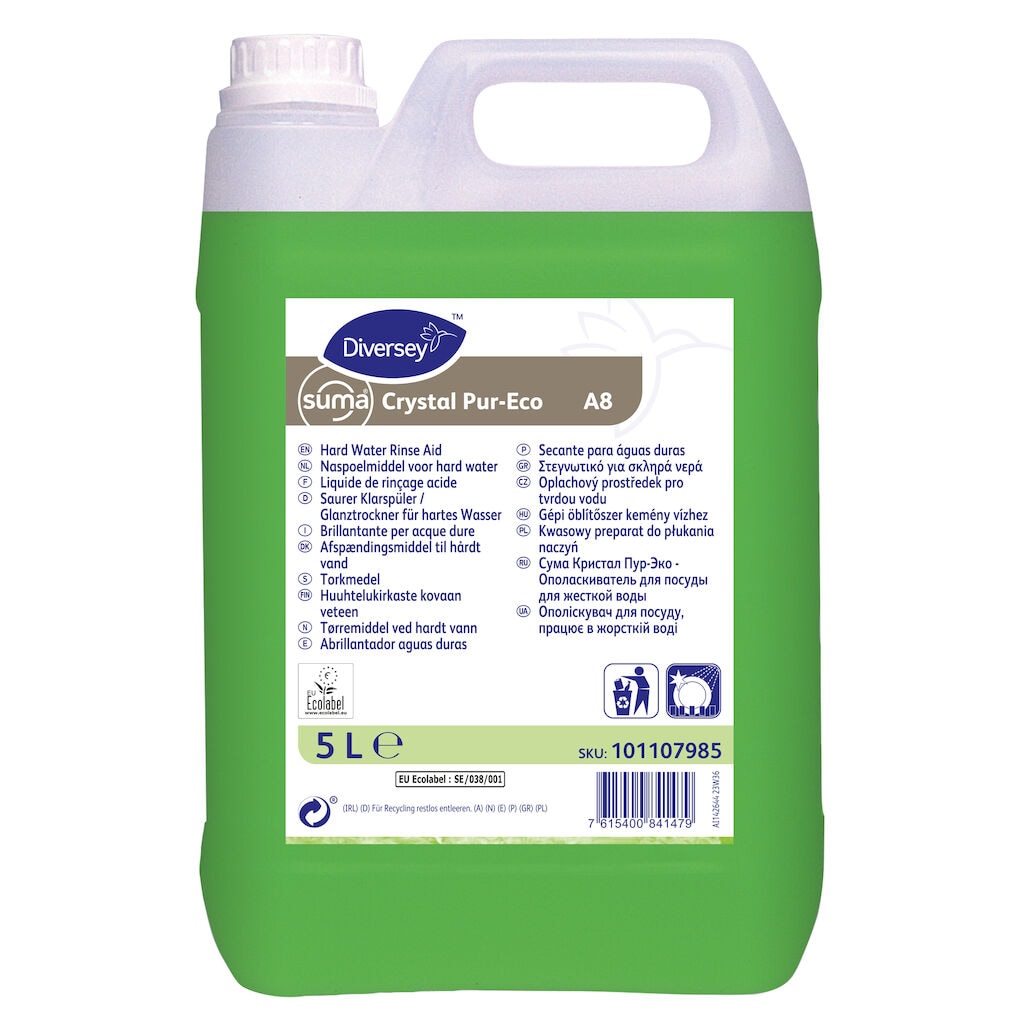 Suma Crystal free A8 2x5L - Liquid acidic rinse aid