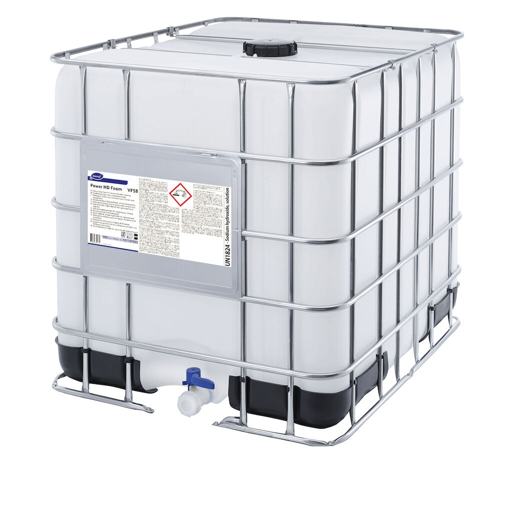 Power HD Foam VF58 1x900L - Caustic foam cleaner for carbonised soil with sequestrants