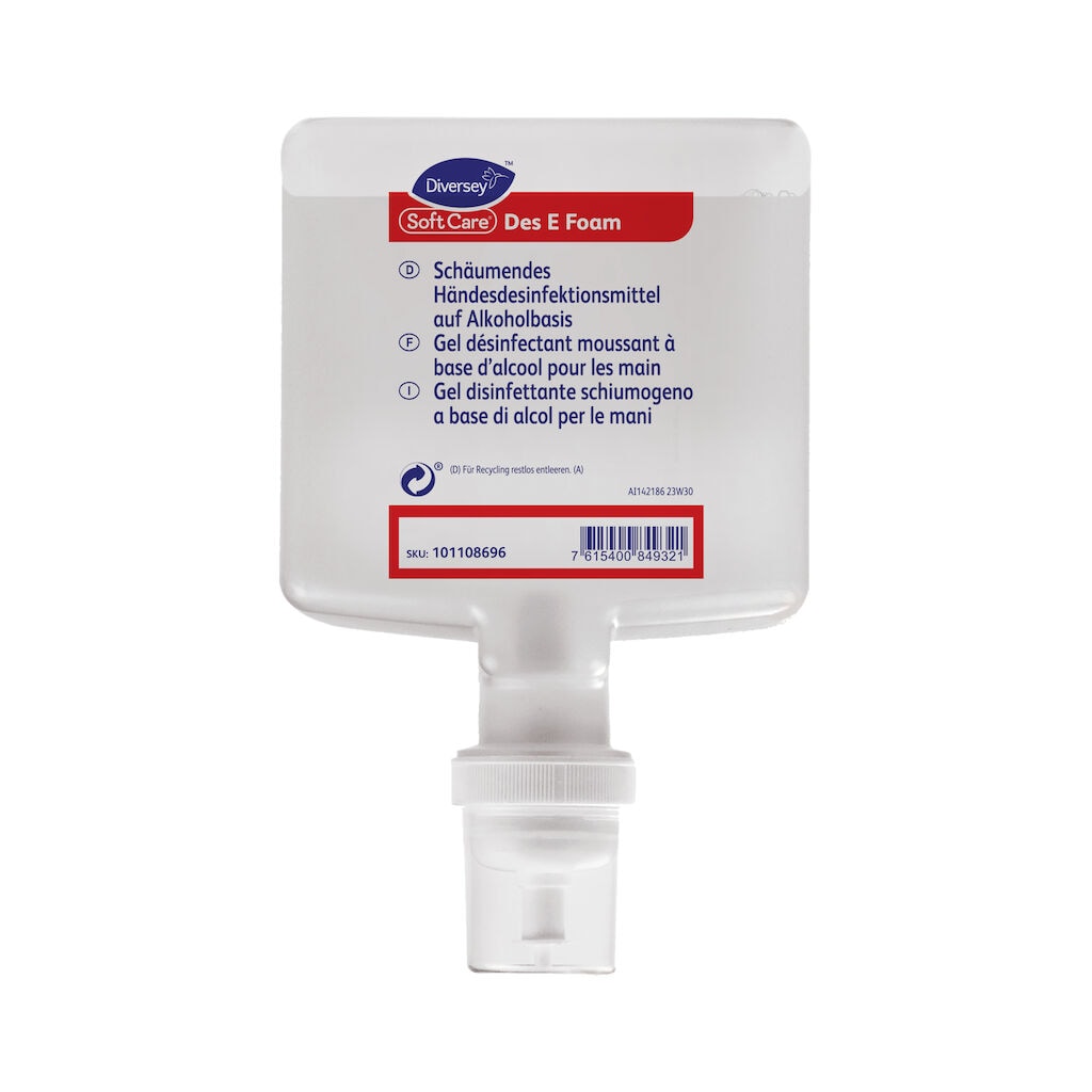 Soft Care Des E Foam 4x1.3L - Alcohol based hand disinfectant foam