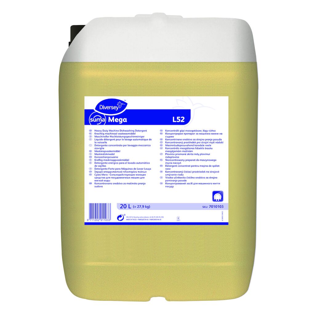 Suma Mega L52 1x20L - Mechanical ware washing detergent for soft water
