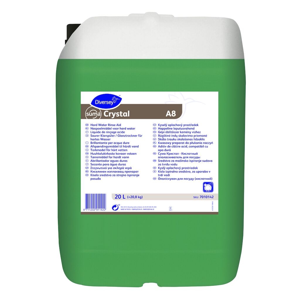 Suma Crystal A8 1x20L - Liquid acidic rinse aid