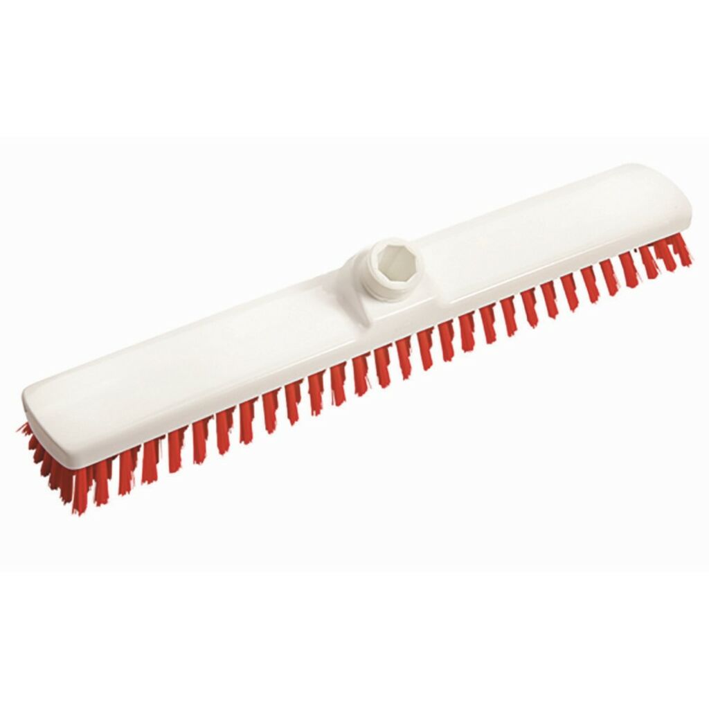 Scrubber Hard 1x1pc - 40 cm - Red - Stiff bristled deck scrubber