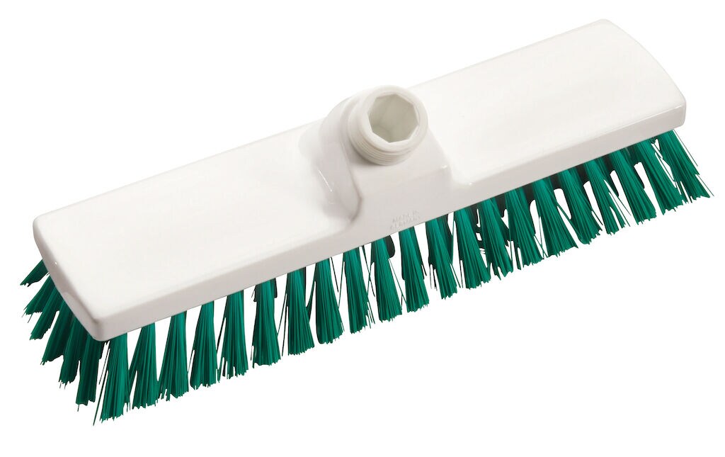 Scrubber Hard 1x1pc - 22.5 cm - Green - Stiff bristled deck scrubber