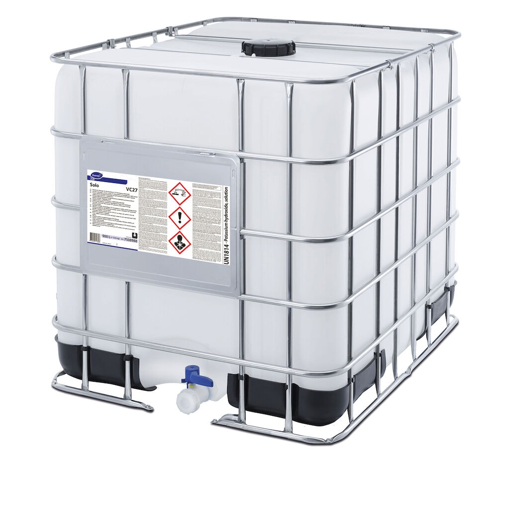 Solo VC27 1x900L - Low freezing blended caustic detergent for single stage CIP