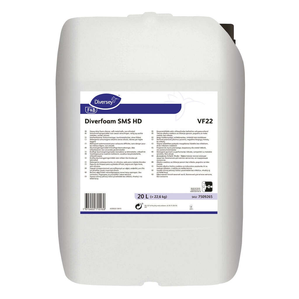 Diverfoam SMS HD VF22 1x20L - Heavy duty foam cleaner, soft metal safe, non- silicated
