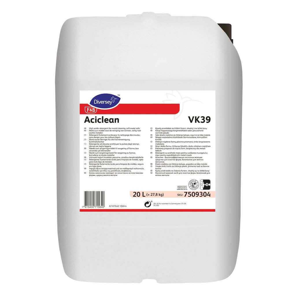 Aciclean VK39 1x20L - Highly acidic detergent for mould cleaning, soft metal safe