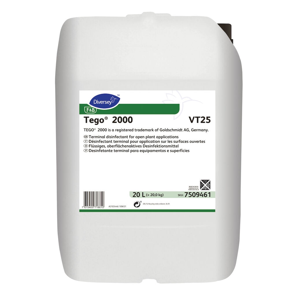 Tego 2000 VT25 1x20L - Terminal disinfectant for open plant applications