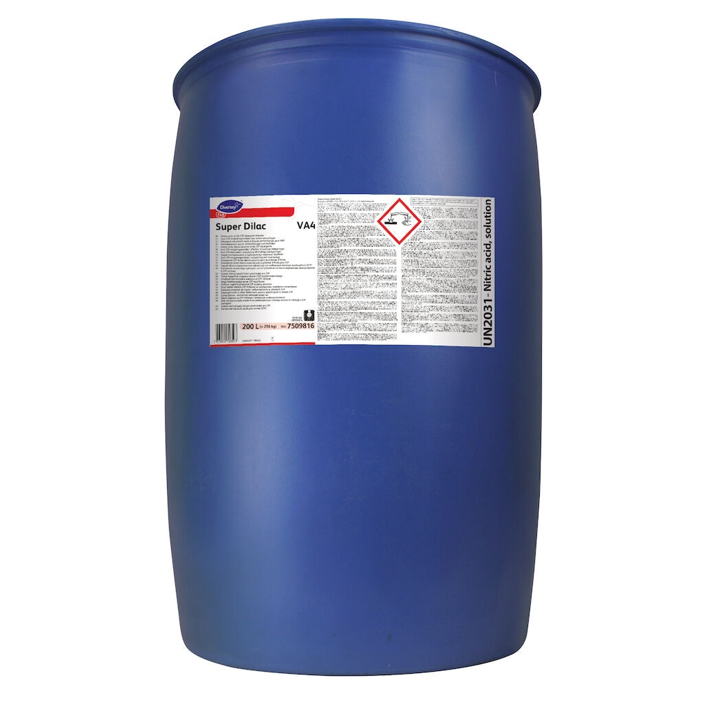 Super Dilac VA4 1x200L - Heavy duty acidic CIP detergent descaler