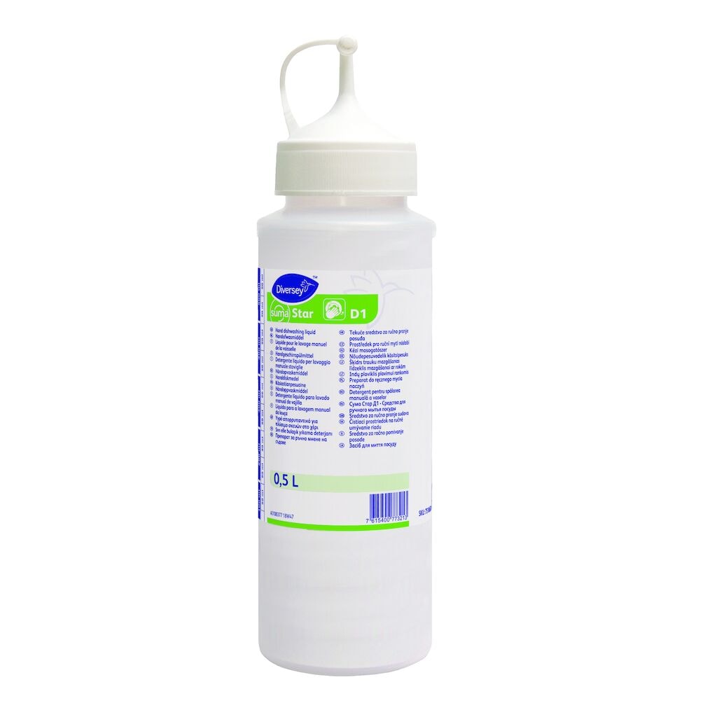 Suma Star Empty Dosingbottles 6x - Dosing / application bottle 500ml white standard cap for Suma Star D1