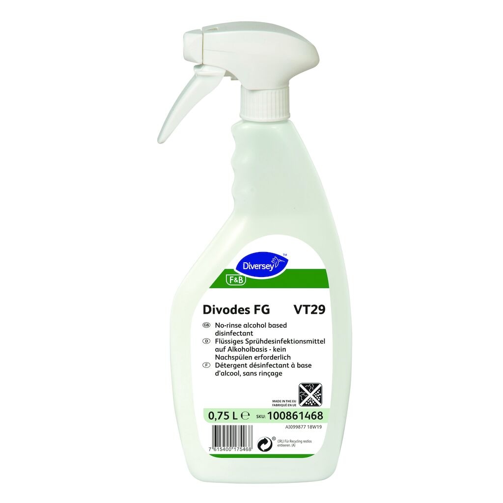 Divodes FG VT29 6x0.75L - No-rinse alcohol based disinfectant
