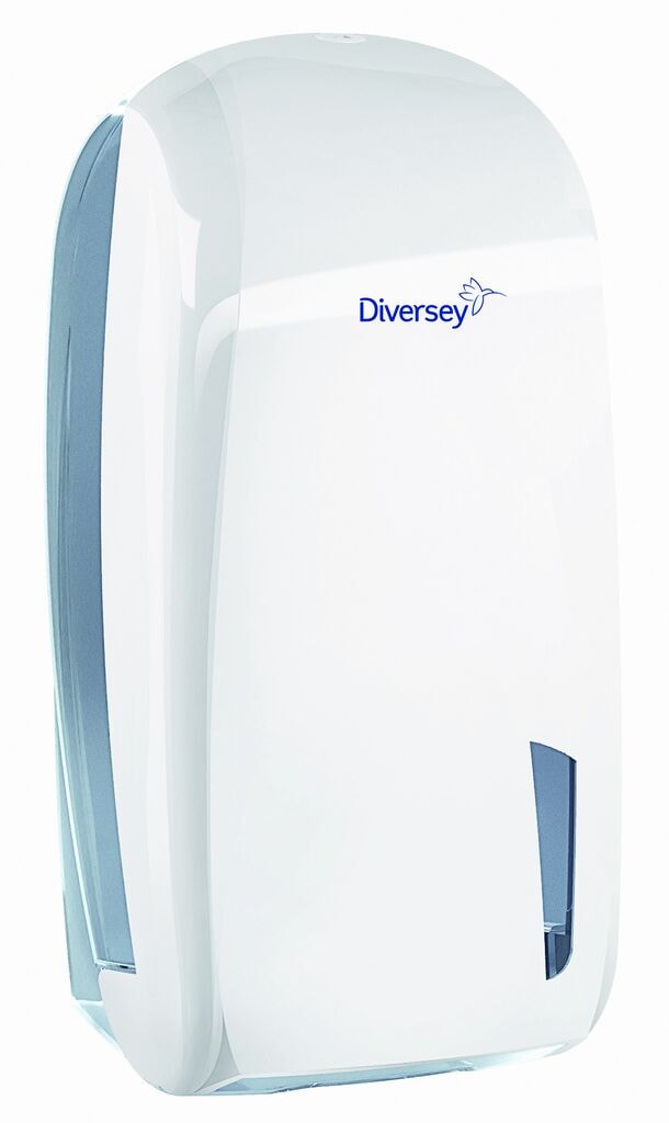 Diversey Folded Toilet Tissue Dispenser White 1x1pc - 32.8 x 16.5 x 13.5 cm - White