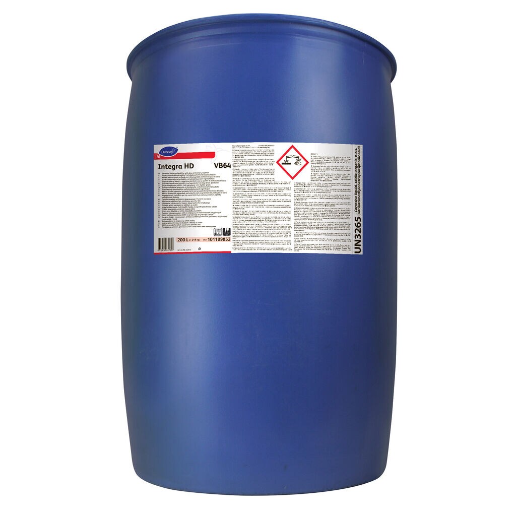 Integra HD VB64 1x200L - Enhanced defoamed additive with glass protection properties