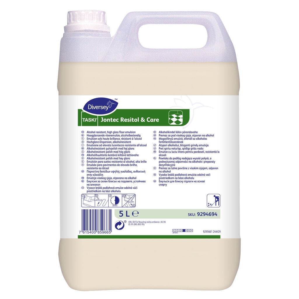 TASKI Jontec Resitol & Care 2x5L - Alcohol resistant, floor polish