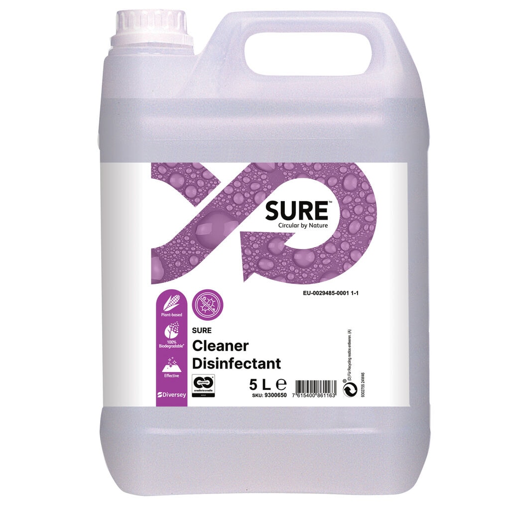SURE Cleaner Disinfectant 2x5L - Concentrated Cleaner Disinfectant.