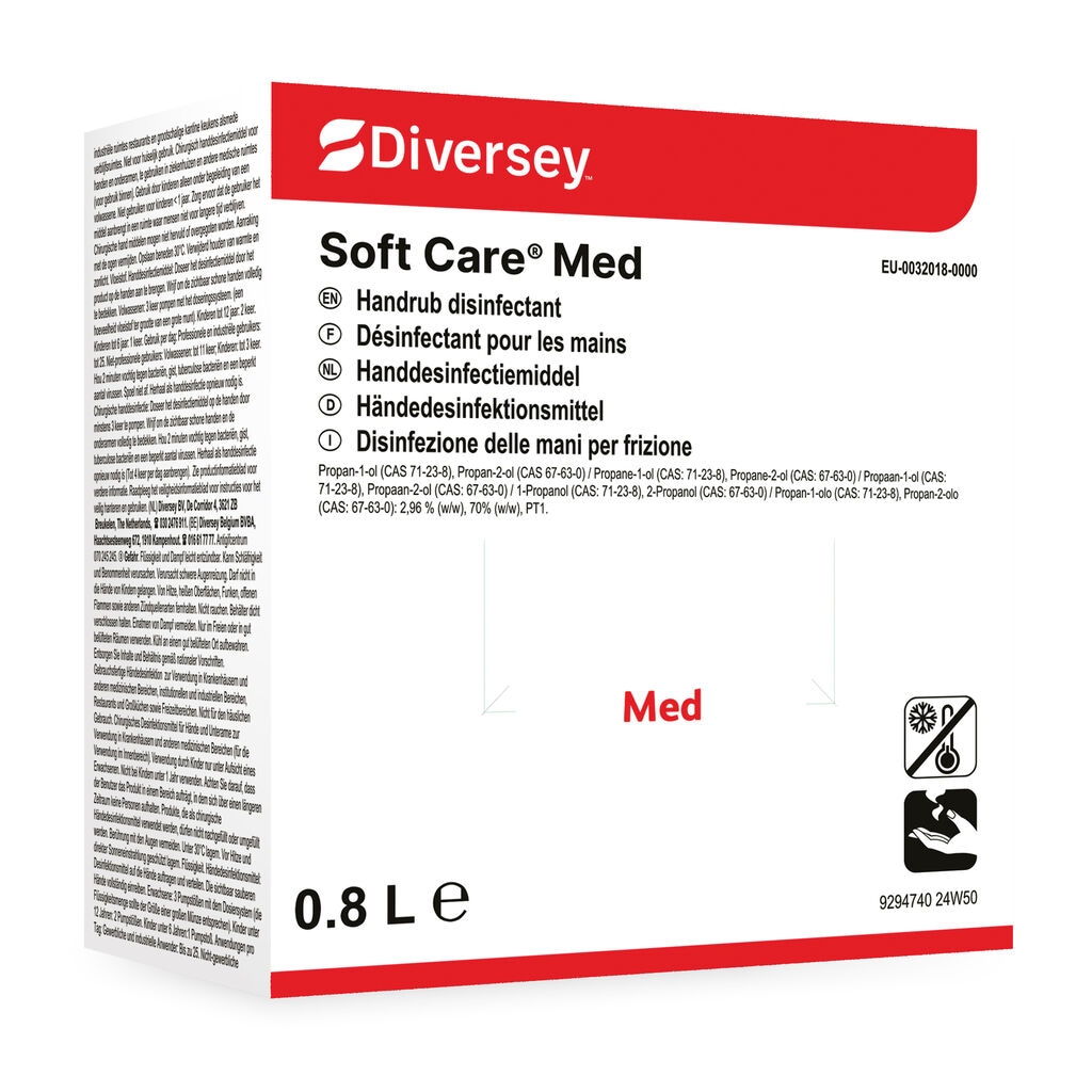 Soft Care Med 6x0.8L - Instant Hand Sanitizer / Skin Disinfectant