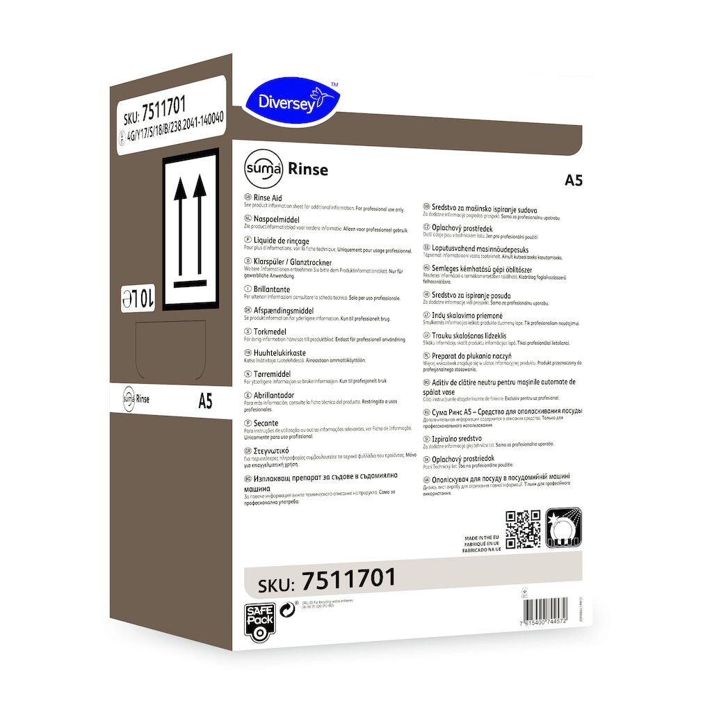 Suma Rinse A5 1x200L - Neutral rinse aid - Mavi Diversey